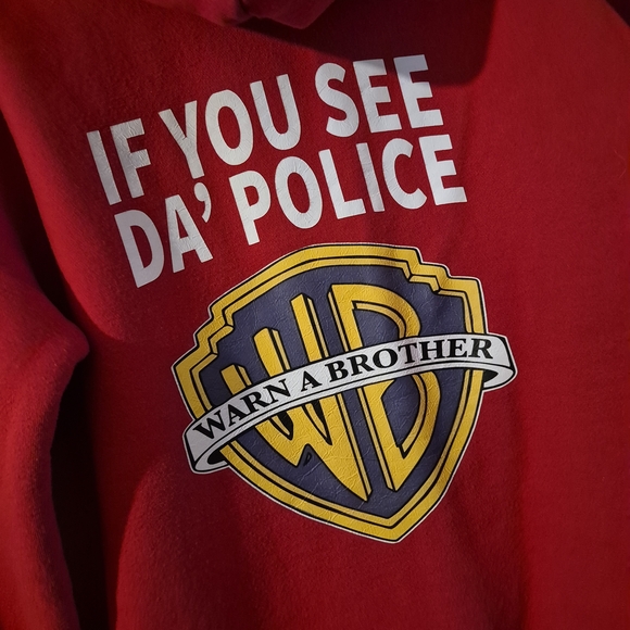 Red Graphic Hoodie with Bold Print - Picture 1 of 4